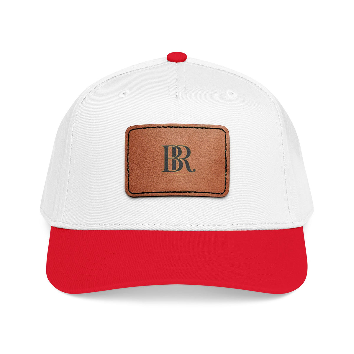 BARACHI- Mid Profile Baseball Cap with Leather Patch (Rectangle)