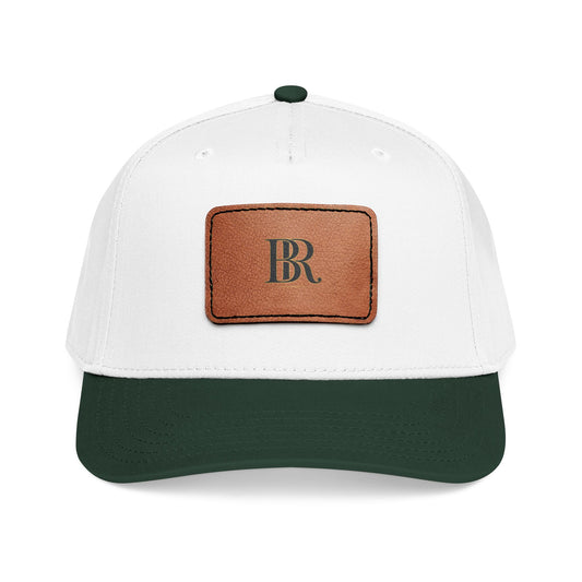 BARACHI- Mid Profile Baseball Cap with Leather Patch (Rectangle)