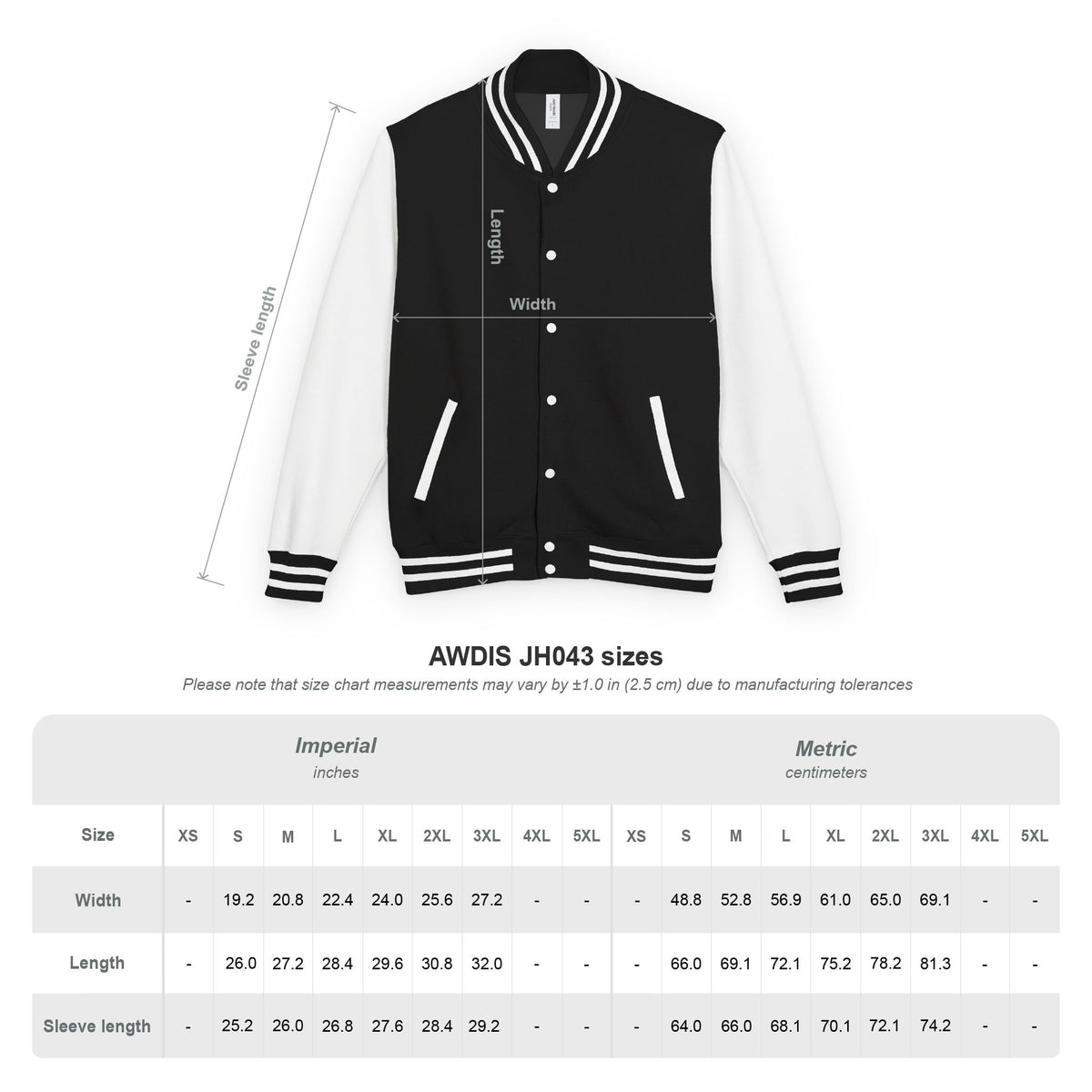 BARACHI- Unisex Heavyweight Letterman Jacket