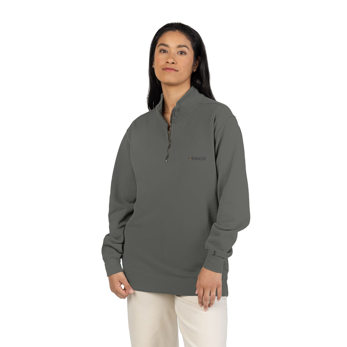 BARACHI- Unisex Adult Quarter-Zip Sweatshirt