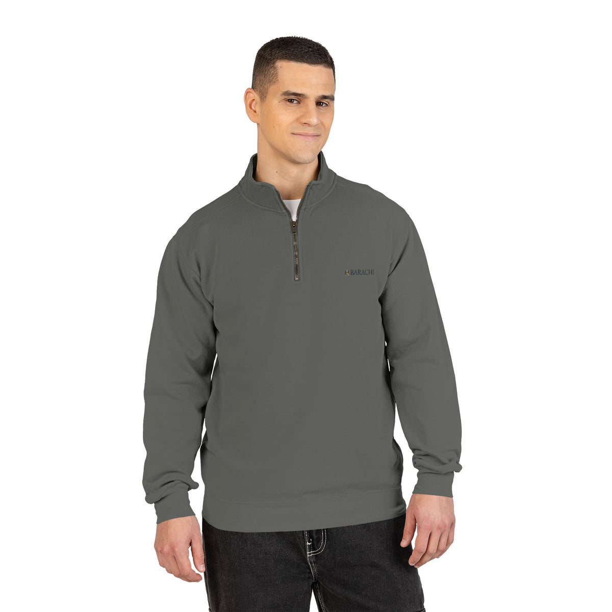 BARACHI- Unisex Adult Quarter-Zip Sweatshirt