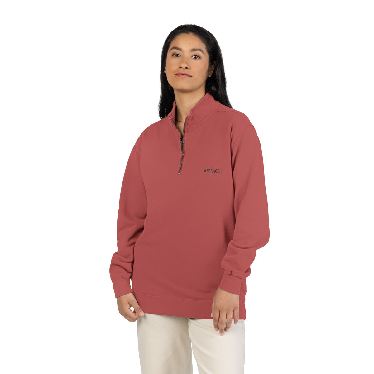 BARACHI- Unisex Adult Quarter-Zip Sweatshirt