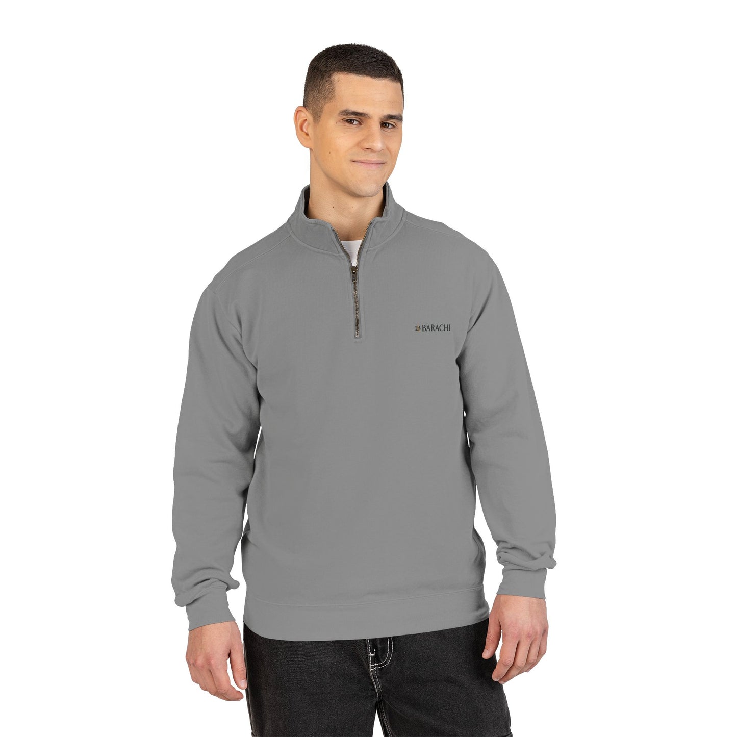 BARACHI- Unisex Adult Quarter-Zip Sweatshirt