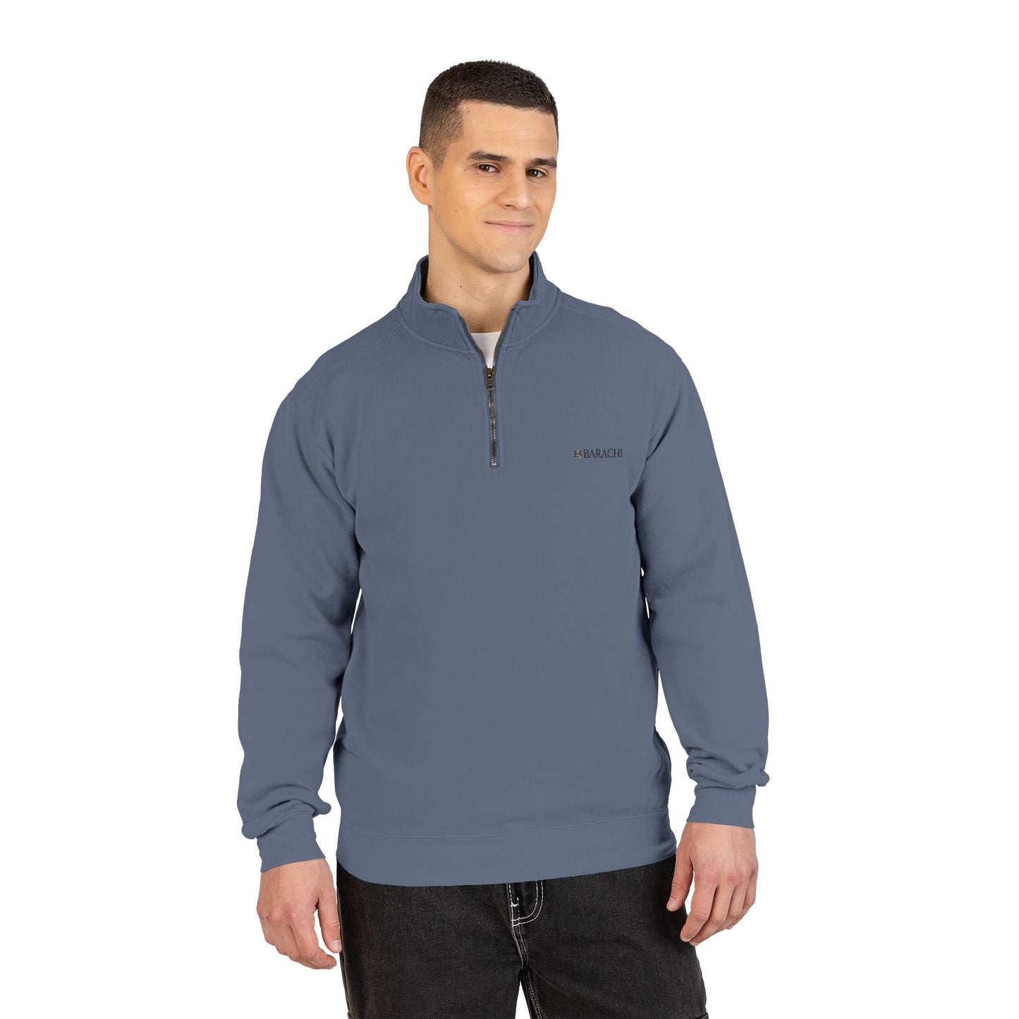 BARACHI- Unisex Adult Quarter-Zip Sweatshirt