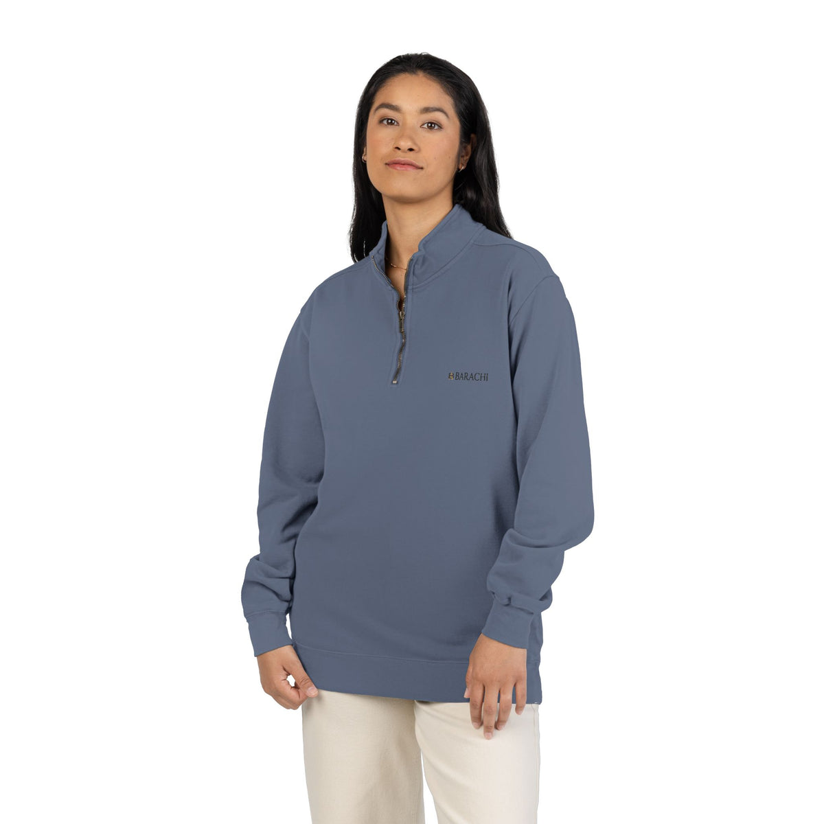 BARACHI- Unisex Adult Quarter-Zip Sweatshirt