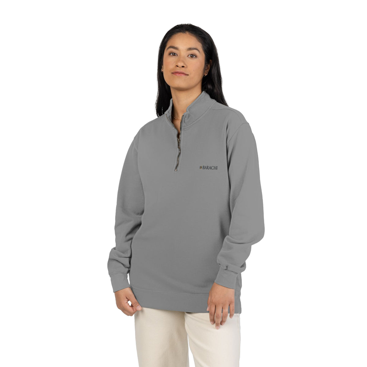 BARACHI- Unisex Adult Quarter-Zip Sweatshirt